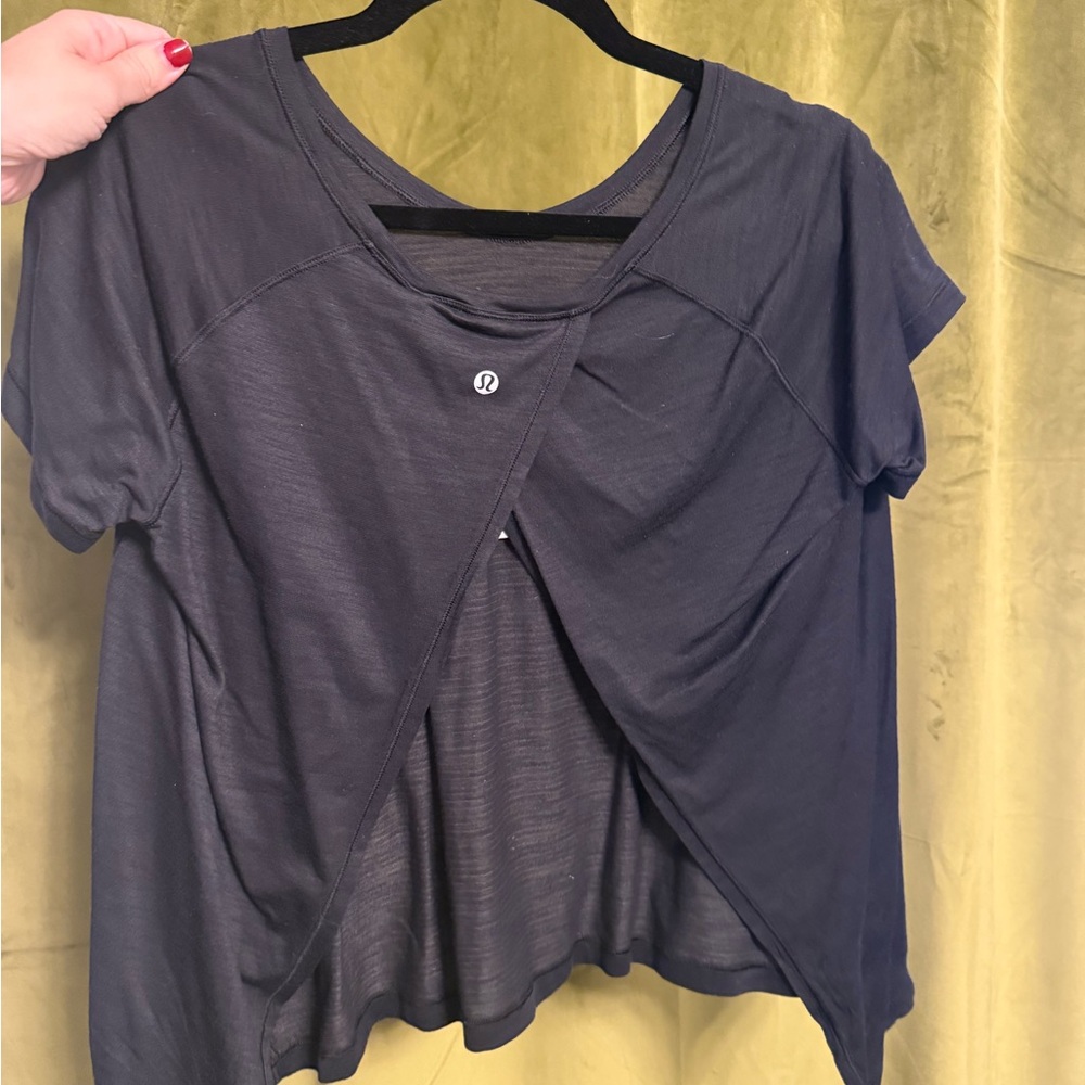 lululemon athletica Charcoal Short Sleeve Top